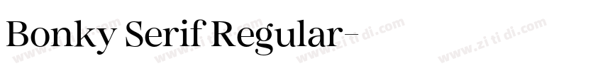 Bonky Serif Regular字体转换